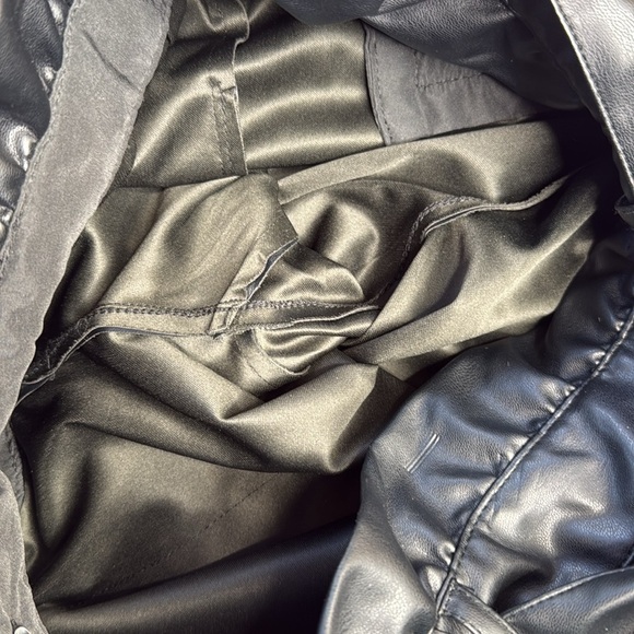 WhoWhatWhere | Faux Leather High Rise Paper Bag Waist Cropped Trousers, Size 8 - Picture 10 of 11